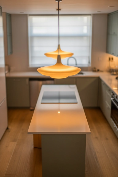 23 Small Kitchen Remodel Ideas That Maximize Every Inch 21 Add a Statement Light Fixture