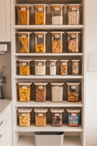 21 Pantry Cabinet Ideas That Make Kitchen Storage Work Harder 21 Pantry Cabinets With Clear Containers for Easy Restocking