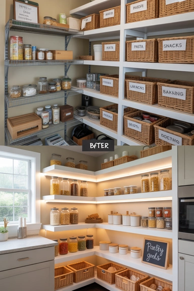 Budget-Friendly Corner Pantry Upgrades
