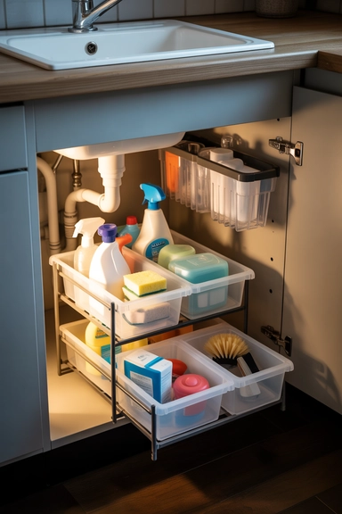 21 Cleaning Supplies Organization Ideas That Actually Work 21 Compact Under-Sink Cleaning Stations for Small Homes