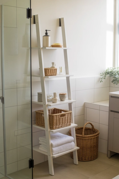 Glass Shelves That Keep Small Bathrooms Airy