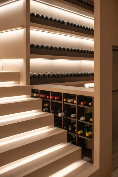 21 Under Stairs Storage Ideas That Turn Dead Space Useful 21 Wine or Beverage Storage Built Into the Stair Wall