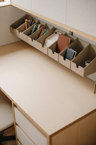 22 Desk Organization Ideas for Small Spaces That Stay Tidy 22 Use Wall-Mounted Bins for Quick-Access Supplies