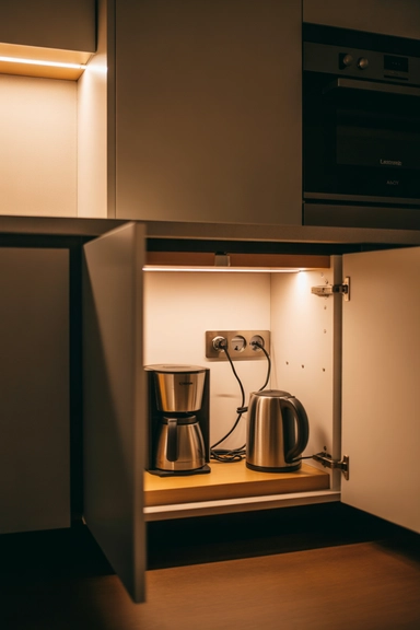 Appliance Cabinets With Interior Outlets