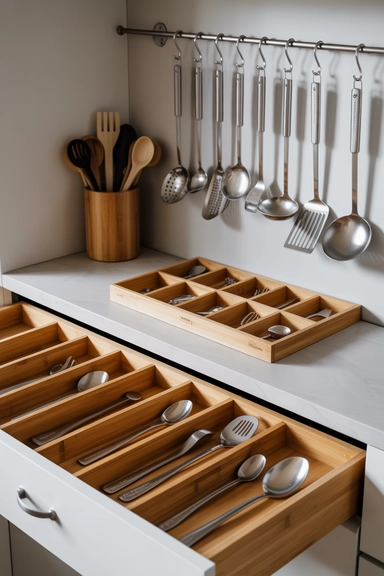  Combine Drawer, Wall, and Counter Storage for Balance