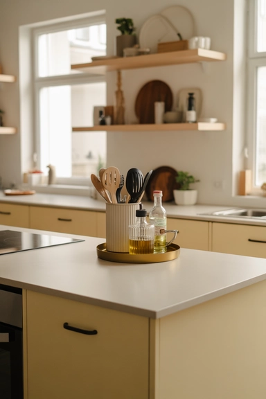 Countertop Organizer Zone on One Side Only