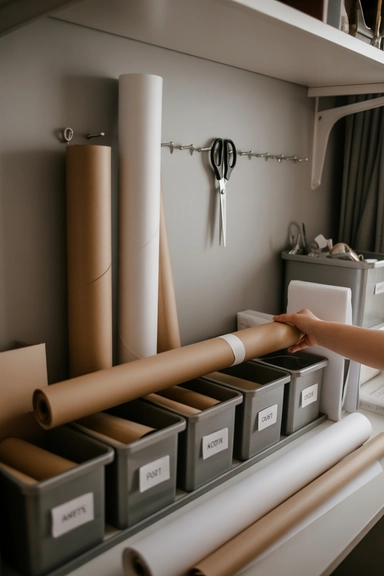 21 Gift Wrap Storage Ideas That Keep Supplies Organized 22 End-of-Use Reset and Inventory Routine