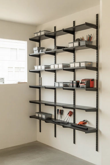 22 Garage Wall Storage Ideas That Free Up Floor Space 22 Narrow Wall Shelves for Tight Garage Spaces