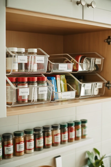 Magnetic Strip Storage Inside Cabinets