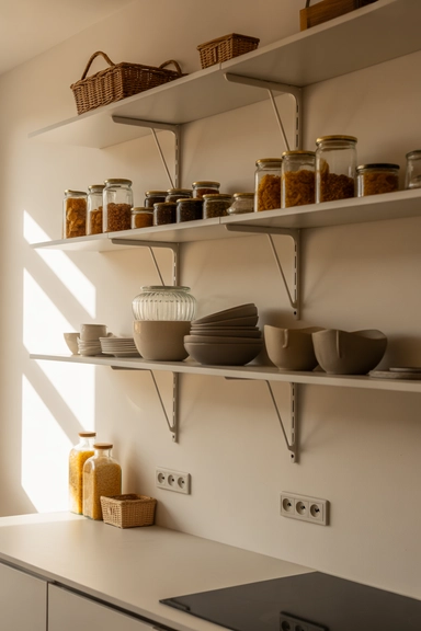 23 Kitchen Shelving Organization Ideas That Reduce Clutter 23 Floating Shelf Depth Control That Prevents Overloading