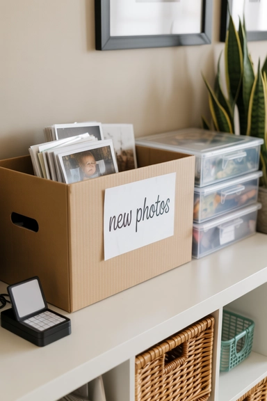 23 Ways to Organize Your Photos For Every Busy Family 23 Keep a Dedicated Box for Incoming Photos