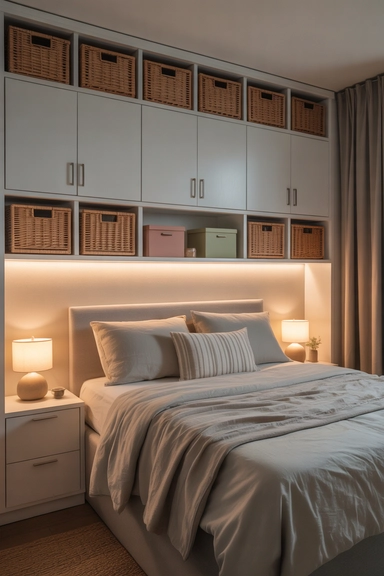 Over-Bed Storage Units That Expand Bedroom Capacity