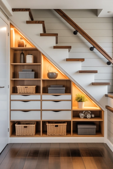 23 Chic Home Organization Ideas For Stylish Homes 23 Under-Stair Storage Solutions