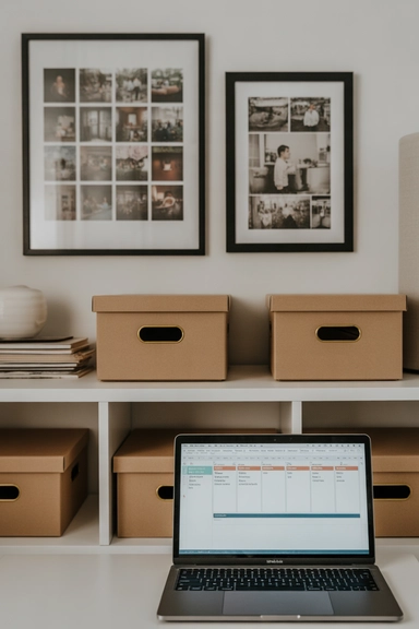 23 Ways to Organize Your Photos For Every Busy Family 24 Combine Storage, Display, and Digital Systems