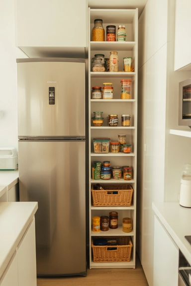 Slim Pantry Towers for Kitchen Vertical Storage
