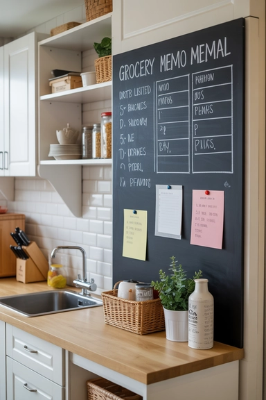 Chalkboard or Memo Wall Organization