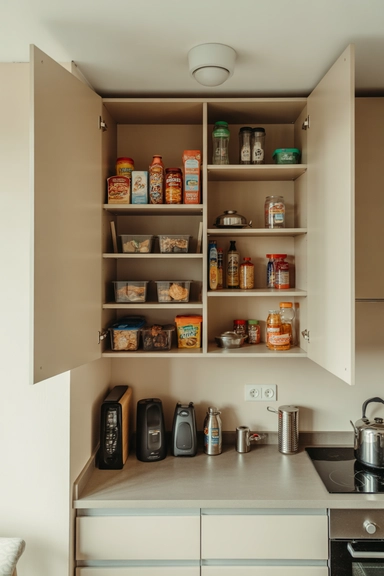 21 Small Kitchen Organization Ideas for Apartments That Actually Work 4 Create Cabinet Zones That Match Daily Routines