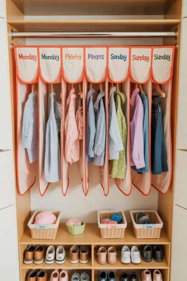 23 Back To School Organization Ideas For Families 4 Implement a Weekly Outfit Planner