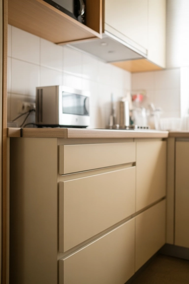Slim Countertop Cabinets for Hidden Storage