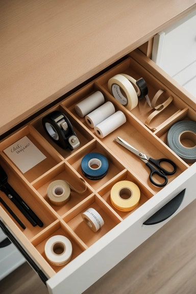 21 Gift Wrap Storage Ideas That Keep Supplies Organized 4 Structured Wrapping Supply Drawer