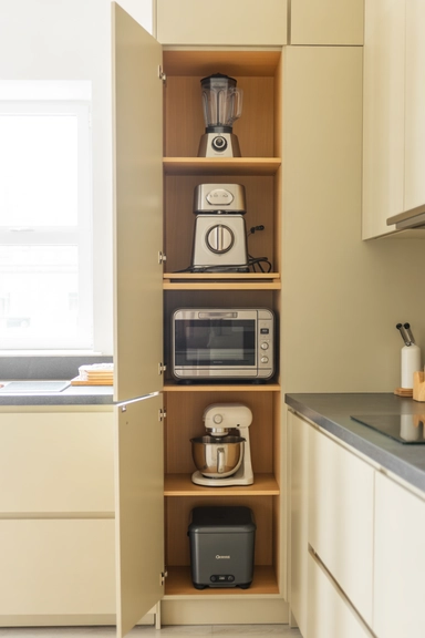  Vertical Appliance Pantry Storage That Uses Height Instead of Width