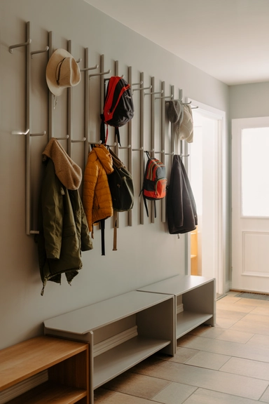 Wall Hooks That Replace Bulky Coat Storage
