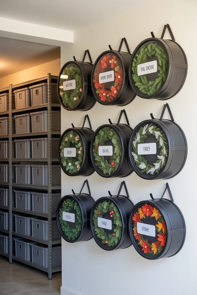 23 Holiday Decoration Storage Ideas That Prevent Chaos Every Year 4 Wreath Storage Containers That Preserve Shape