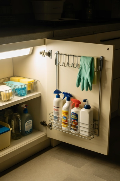 Cabinet Door Storage for Everyday Essentials