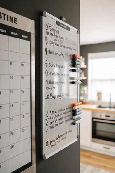 22 Family Command Center Ideas That Organize Daily Life 5 Dry-Erase Message Board for Daily Notes