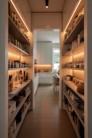 Narrow Walk-In Pantry Ideas That Make Tight Spaces Work (22 Smart Layouts) 5 Narrow Walk-Through Pantry Layouts for Small Kitchens