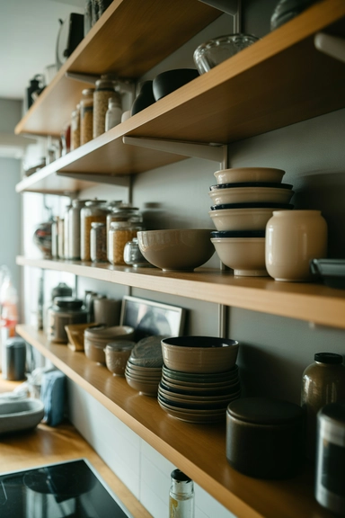 23 Kitchen Shelving Organization Ideas That Reduce Clutter 5 Negative Space That Makes Shelving Feel Designed, Not Packed