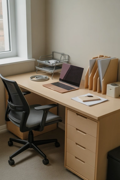 21 Dorm Room Organization Ideas That Maximize Small Spaces 5 Set Up an Efficient Dorm Desk Organization System