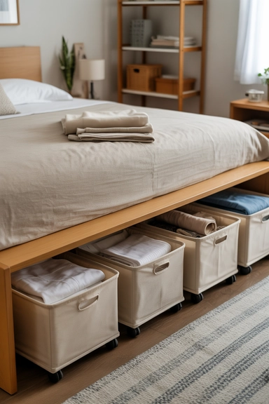  Structured Under-Bed Storage That Extends Closet Capacity