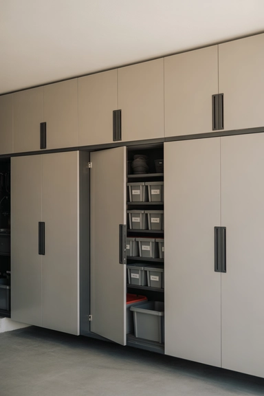 22 Garage Wall Storage Ideas That Free Up Floor Space 5 Wall-Mounted Cabinets That Hide Smaller Clutter