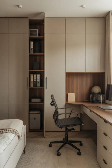 Home Office Storage Ideas That Keep Workspaces Clear 6 Add Closed Cabinets to Hide Visual Clutter