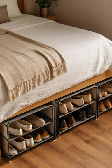 Create Shoe Storage Zones Under the Bed