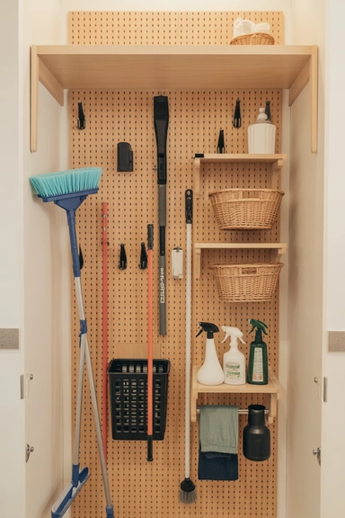 Pegboard Storage for Compact Organization