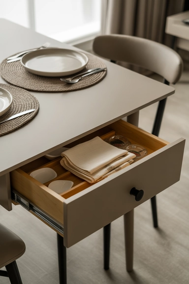 21 Small Dining Room Storage Ideas That Maximize Space 6 Dining Tables With Built-In Storage Drawers