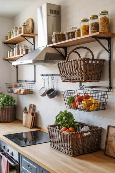Hanging Baskets and Wire Shelves