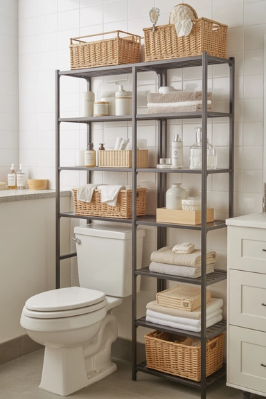 Metal Frame Over-the-Toilet Racks
