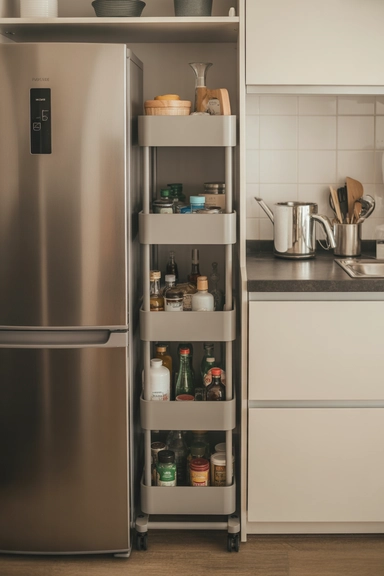 22 Amazon Home Organization Finds for Small Spaces 6 Slim Rolling Carts That Fit the Spaces Nothing Else Can