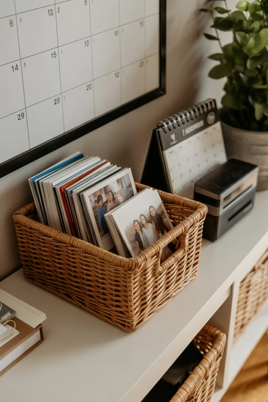 23 Ways to Organize Your Photos For Every Busy Family 7 Create a Simple Home for Loose Everyday Prints