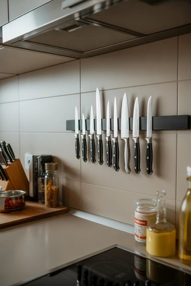Magnetic Knife Strips That Replace Bulky Counter Blocks