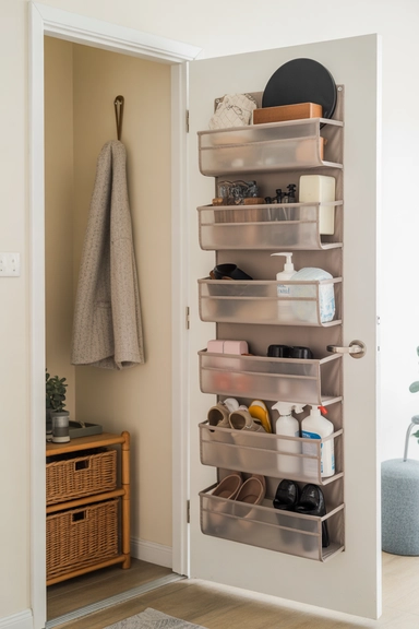 23 Chic Home Organization Ideas For Stylish Homes 7 Over-the-Door Organizers for Efficient Apartment Living