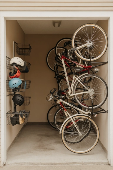 22 Garage Wall Storage Ideas That Free Up Floor Space 7 Vertical Bike Storage That Clears Walkways
