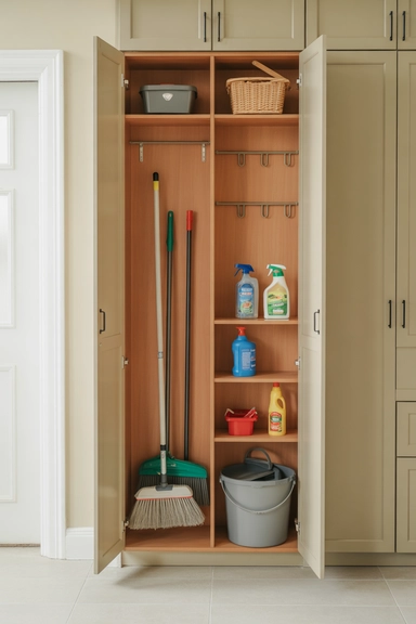 Tall Cleaning Cabinets for Vertical Storage