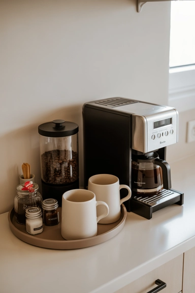 Coffee Station Storage That Keeps the Counter Controlled