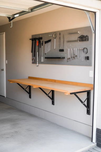 22 Garage Wall Storage Ideas That Free Up Floor Space 8 Fold-Down Workbenches That Preserve Space