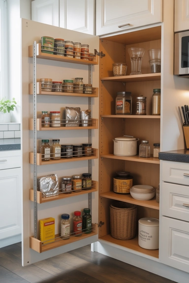 Turn Cabinet Doors Into Storage Surfaces