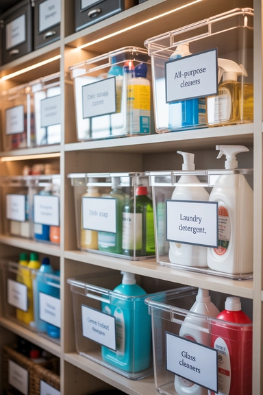 21 Cleaning Supplies Organization Ideas That Actually Work 9 Clear Bins That Prevent Duplicate Purchases